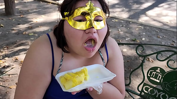 I Suck My Man's Ass, Cock And Balls, Extract A Lot Of Cum And Eat It With Pineapple In Public thumbnail