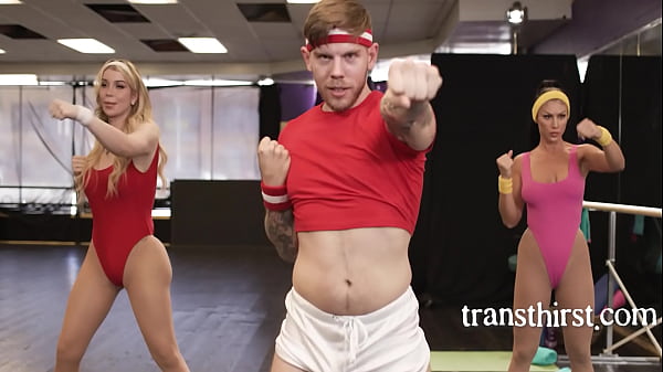 Jumping Jacks And Jizzing On Tranny'_s Racks