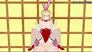 Nui Sociere (Bunny Girl) and Hyakumantenbara Salome (Bunny Girl) intense sex. - Nijisanji VTuber Hentai