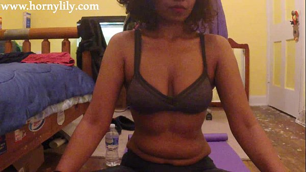 South Indian girl exercising in her yoga pants