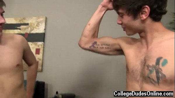 Amazing twinks He admires Zaden'_s giant penis before getting a