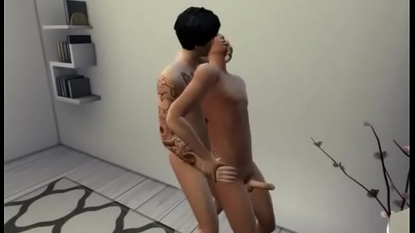 Tattooed_guy fucks cute femboy bareback Sims 4