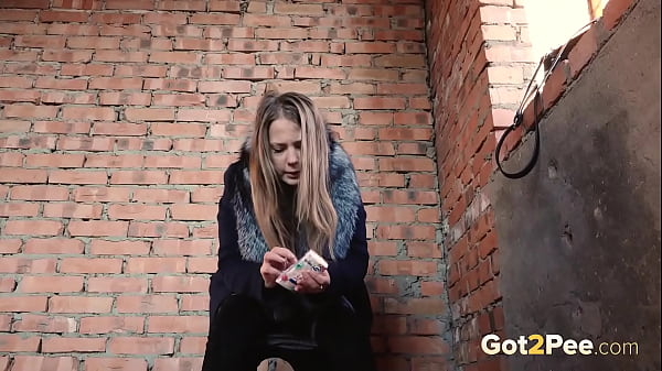 Got2pee Brings Another Desperately Peeing Girl In Finding Shelter - Featuring Big Puddle thumbnail
