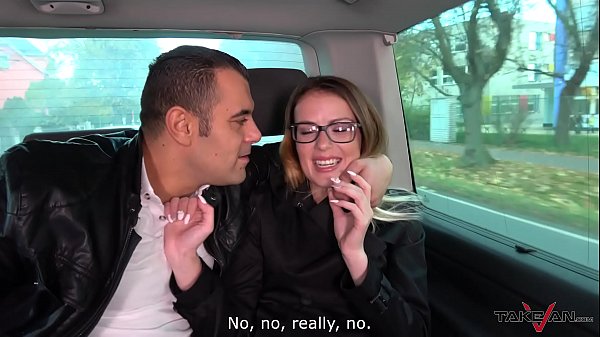 Play MP4 - Hot secretary convinced to fuck in van with horny stranger