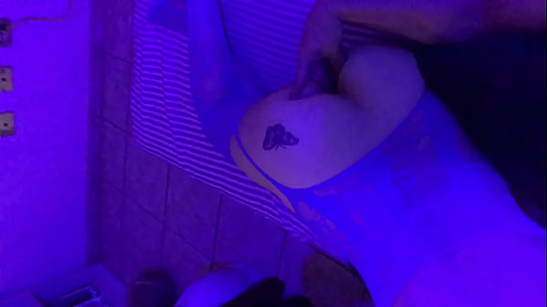 Redfantasies long night long bj on a slutty blue net outfit 