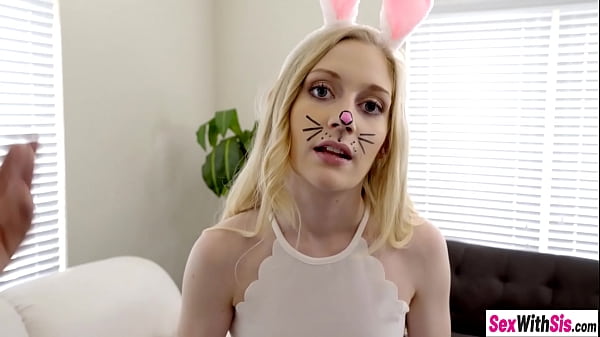 Stepbro fucking his Easter bunny stepsis with amazing ass_Emma Starletto