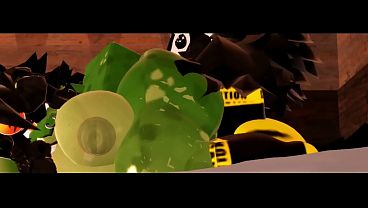 Follando duro a una gran cocodrilo culona en roblox