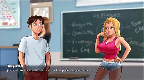 Summertime Saga By Darkcookie - Caught His Big Natural Boobs Girlfriend Jenny Playing With Her Huge Boobs With Another Girl thumbnail