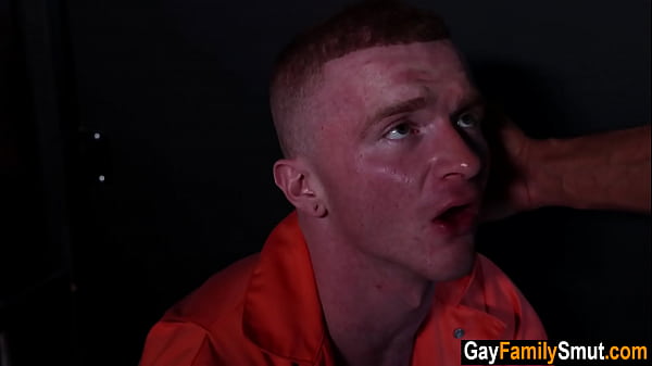 Angry stepdad fucks step son in the jail cell 