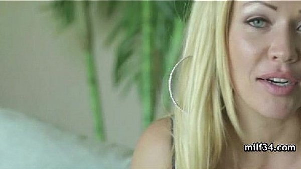 Big-breated horny milf's bedroom seduction 