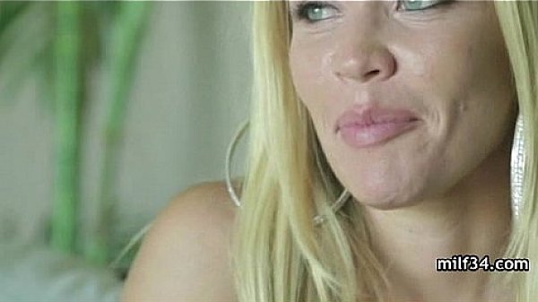 Big breated horny milf's bedroom seduction 