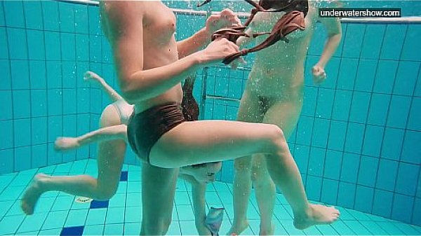 Girls swimming in pool