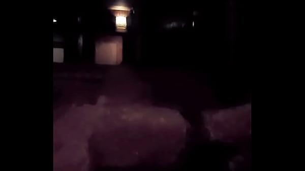 Mixed bathing at outdoor bath in hot spring