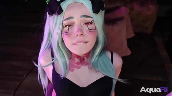 Rebecca from Cyberpunk sucked me off and got all the cum 