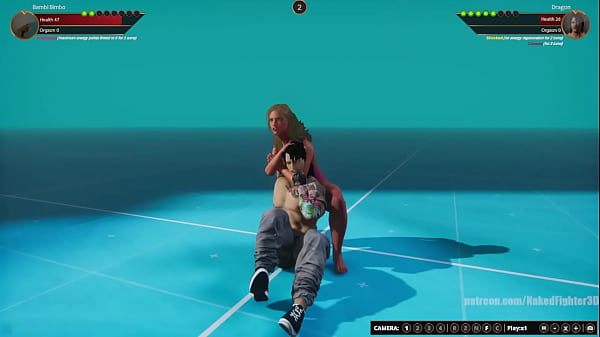 Bambi Bimbo_VS Dragon Naked_Fighter_3D
