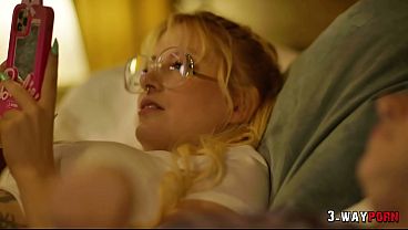 Nonton 3-way Porn - 2 Cute Emo Babes Are Fucked Hard By Big Cock In 3some thumbnail