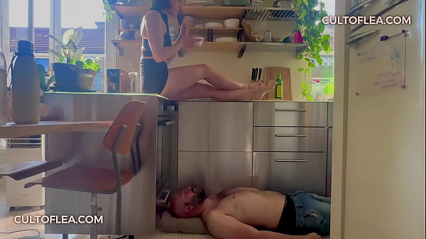 Femdom ignoring & trampling session 