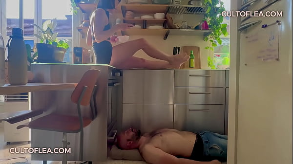 Femdom ignoring & trampling session