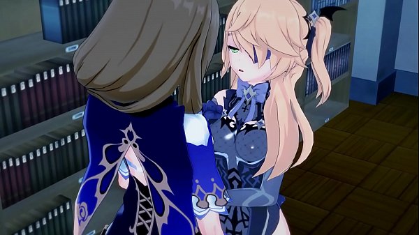 Fischl gets fucked by lisa girl on girl anime sex