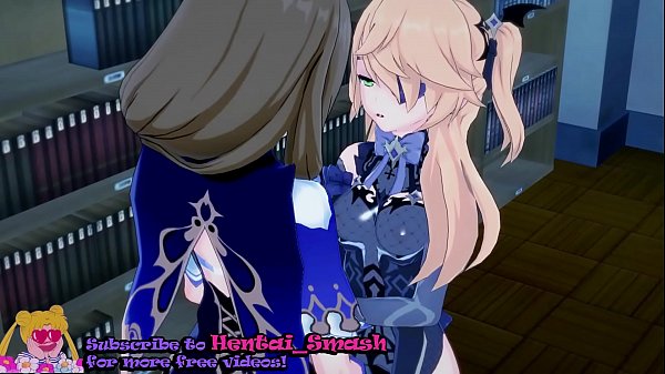 Play MP4 - Genshin Impact - Lisa fucks Fischl with a lesbian strapon&comma; 3D Hentai&period;