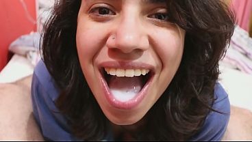 My beautiful wife shows how much she loves me by swallowing 11 loads in this compilation