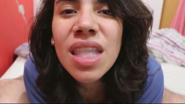 My beautiful wife shows how much she loves me by swallowing 11 loads in this compilation