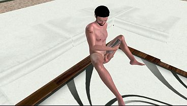 3D Gay Porn: Solo Hunk Jerks Massive Cock with Tight Torch Fleshlight Grip 