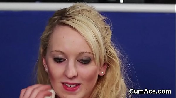 Sexy Model Gets Jizz Shot On Her Face Sucking All The Cum thumbnail