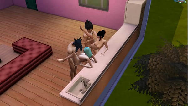 Goku and vegeta decide to try out eachothers wives bulma and chichi 