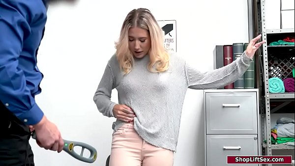 Blonde_gets fucked by asecurity officer