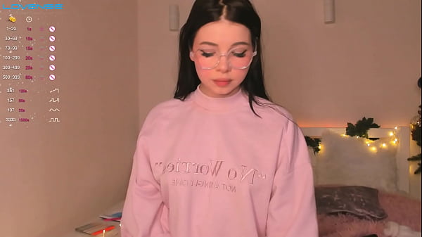 cute busty girl does a livestream 