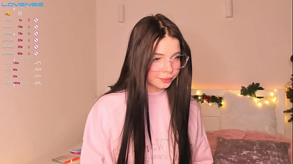 Cute busty girl does a livestream