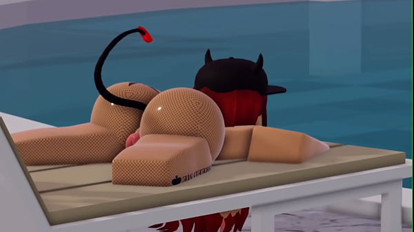 I thought I could get away with being naked alone at the pool until this guy showed up/ Fan request #8 [Roblox]