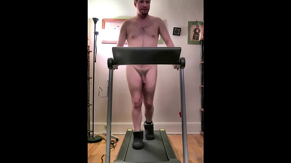 Brian theExhibitionist Nudist Treadmill_sexy workout then masturbation and butt_plug