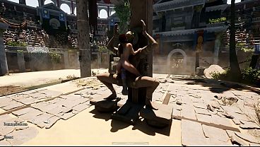 The ancient statue suddenly awakened and began to take Lara in every hole, pumping her full of cum. 3D Hentai Game 