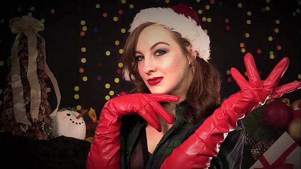 Christmas Gloves Naughty Christmas Holiday Red Leather Gloves thumbnail