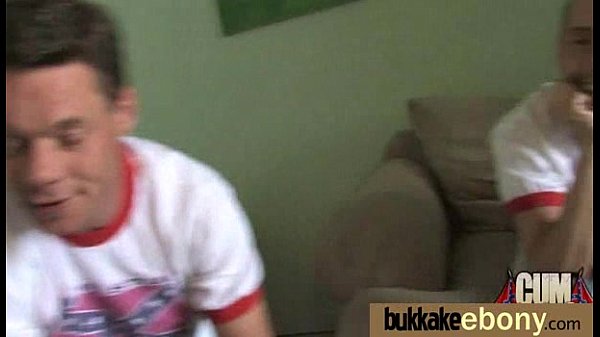 Hot ebonychick in interracial gangbang 25