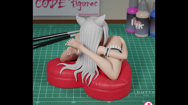 3d render turntable of neko autocunnlingus