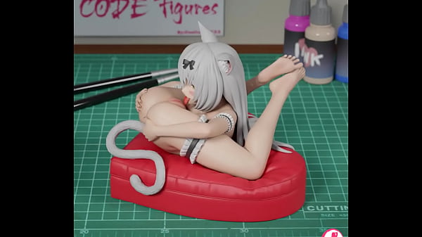 3d render turntable of neko autocunnlingus