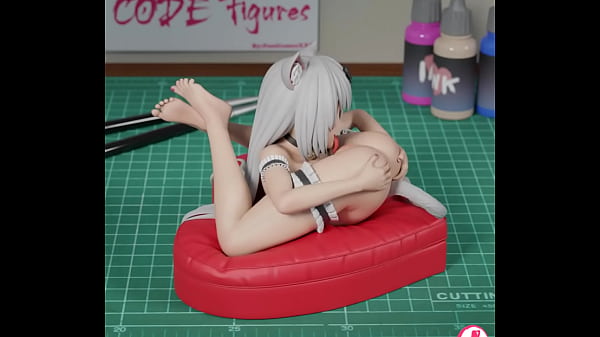 3d render turntable of neko autocunnlingus 