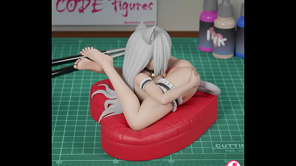 3d render turntable of neko autocunnlingus 