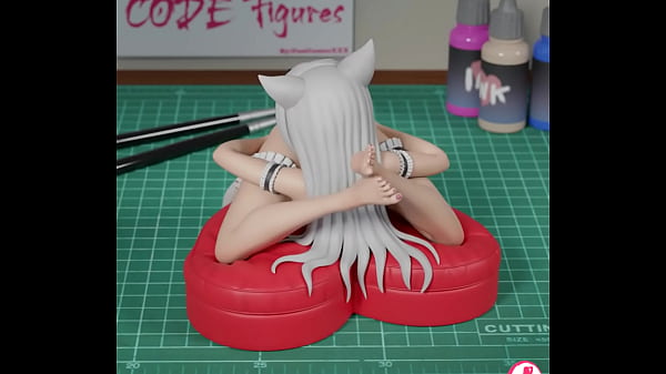 3d render turntable of neko autocunnlingus 