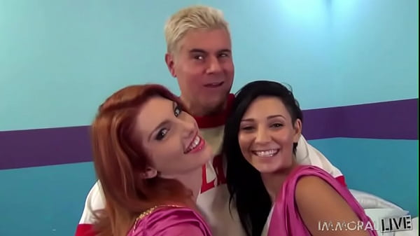 Clash of the Titans when Lylith Lust &amp_ Aimee Black Take Dan'_s Dick On