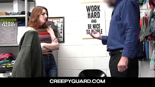 Redhead teen Aria Carson riding like cowgirl on a huge boner 