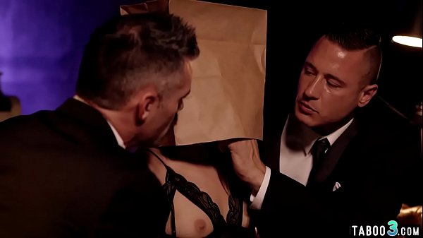 Pretty teen submission in sexy stockings with two_cocks