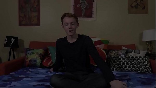 Tiny twink talking before pleasing his butt hole and jerking