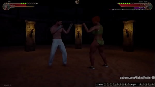 Niko VS_Karen Krash Naked Fighter 3D