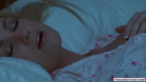 Big tits blonde masturbates then licked by milf roommate 