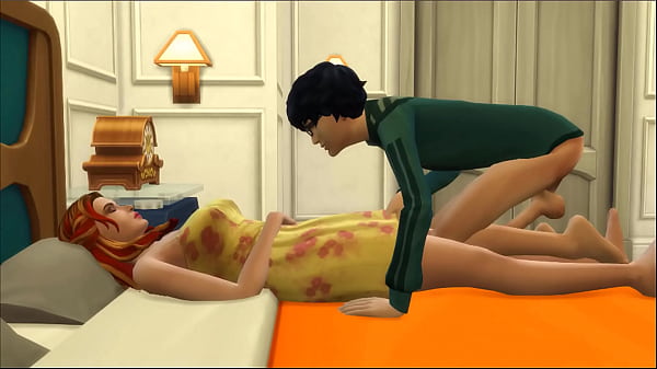 Mom share same bed with stepson after after trying on some clothes from her wardrobe