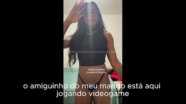 Nonton My Husband's Cousin Came Over To Play Video Games With Him... And I, Being A Naughty Girl, Went Along Too. I Joined In The Fun And Even Made A Bet With Them. Imagine What Happened... thumbnail